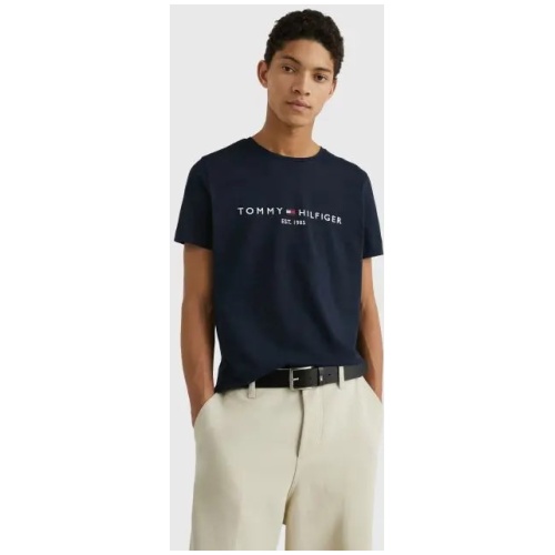 TOMMY HILFIGER Ανδρικό t-shirt  μπλε με λογότυπο
